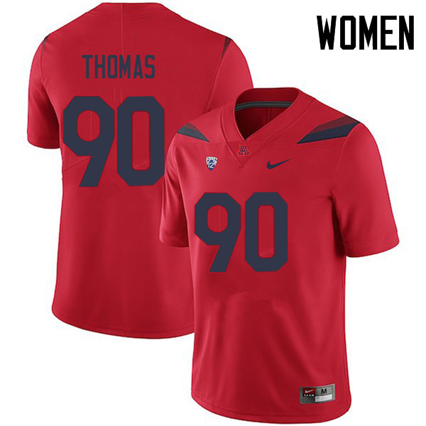 Women #90 Matt Thomas Arizona Wildcats College Football Jerseys Sale-Red - Click Image to Close